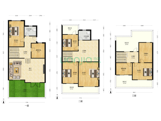 霖雨山庄 5室1厅2卫 313平方