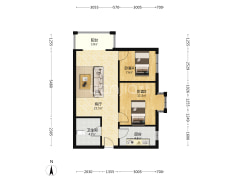 翡翠城 2室1厅 东 北-涿州翡翠城户型图