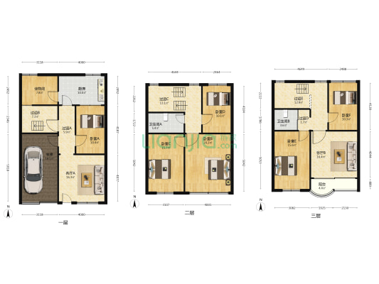 华龙公寓 6室2厅2卫 215平方