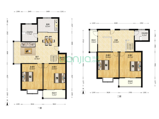 长龙三村 4室1厅2卫 110平方