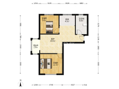 出售香邑溪谷南北通透两居  中等装修  视野很好-涿州香邑溪谷户型图