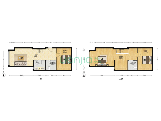 长风世纪广场 3室1厅2卫 80平方