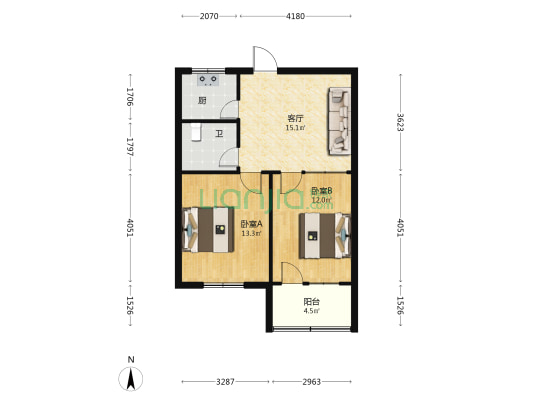 碧茂新村 2室1厅1卫 68平方