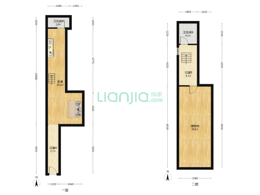山凤街 1室0厅2卫 130平方
