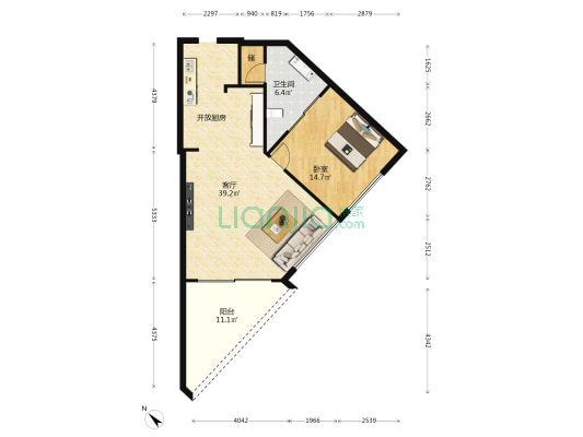 天成中央海岸 1室1厅1卫 144平方