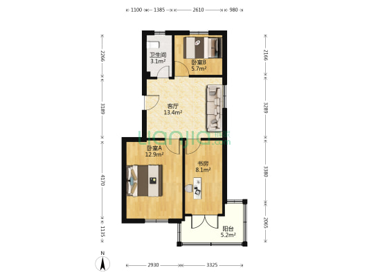 富巷新村南三小区 3室1厅1卫 60平方
