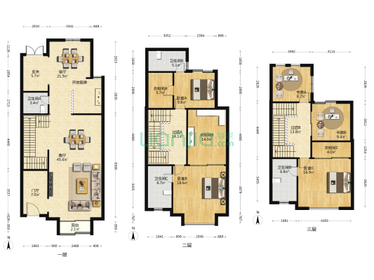 沿海翡丽英伦 5室2厅4卫 233平方