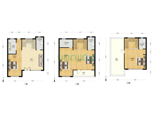 振东虞悦府 4室1厅4卫 192平方