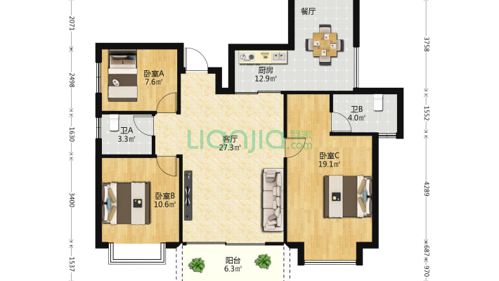 华庭名居二手房实景图