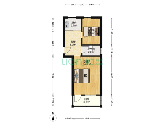 河沿下塘散盘 2室1厅1卫 45平方