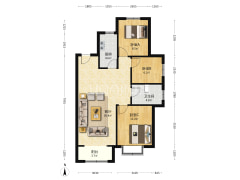 南北通透，全天采光视野开阔，小区环境好，交通便利-涿州香邑溪谷悦都小区户型图