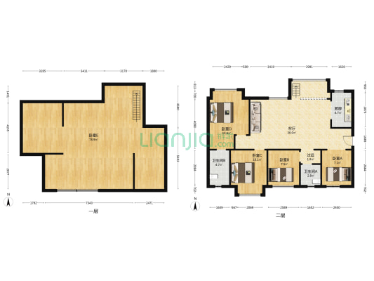 新城德商蓉御天骄 5室1厅2卫 211平方