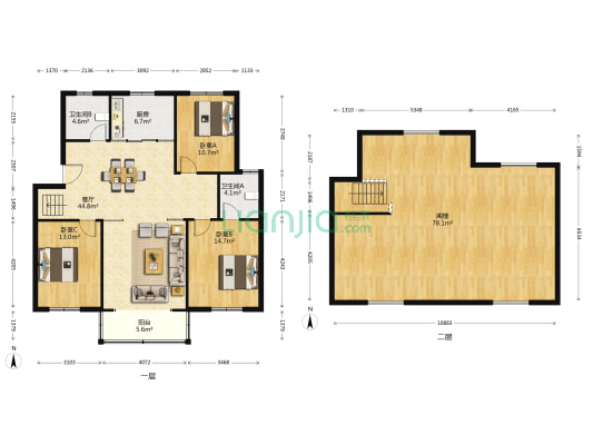 阳澄花园东区 3室1厅2卫 127平方