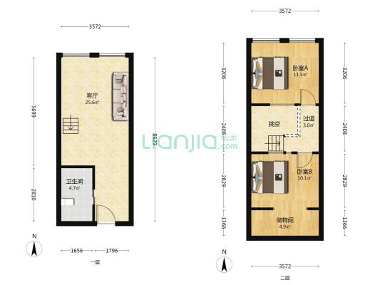 润和国际广场 2室1厅1卫 43平方