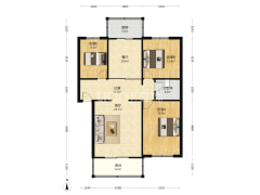 平安大街，好楼层，南北通透大三居80万-涿州槐林新村户型图