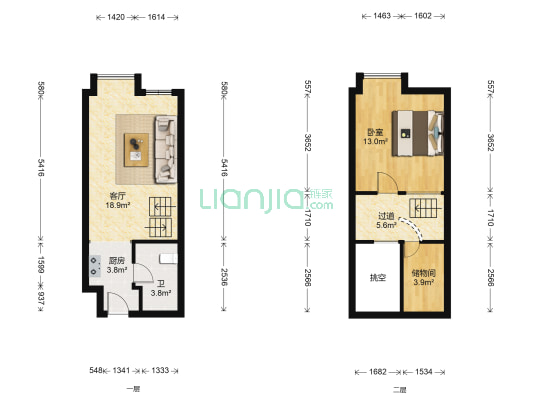品阁 1室1厅1卫 43平方