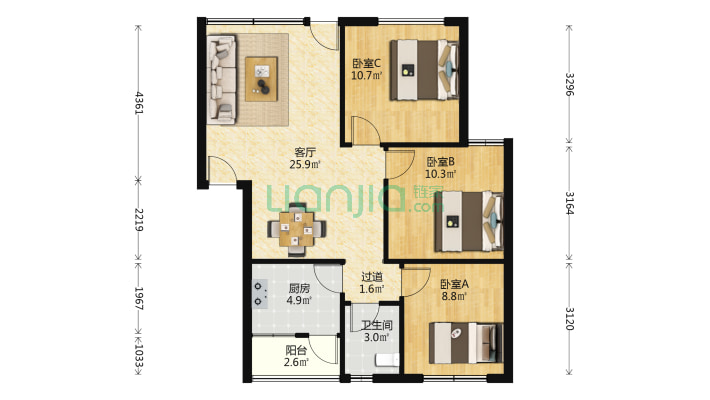 育才家园二手房实景图