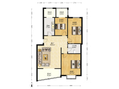 此房有本满五年，房本交易，南北通透格局，社区安静-涿州华阳水电小区户型图