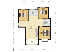天伦湾馨园 精装三居室 家具家电全带 拎包入住-涿州天伦湾馨园户型图