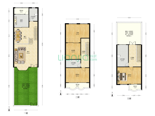 绿水康城 4室2厅3卫 219平方