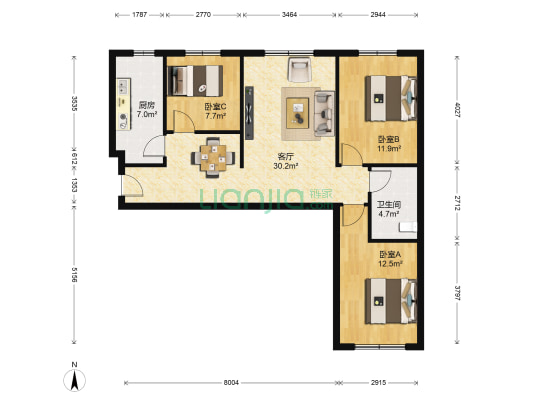 金鼎御园 3室1厅1卫 101平方