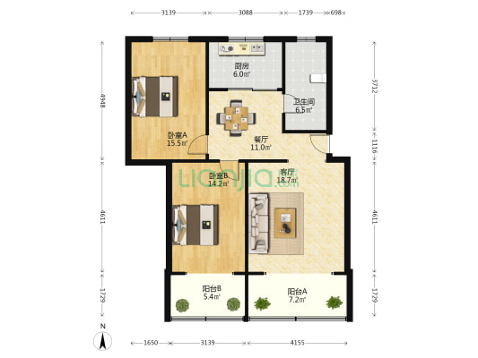书院西街75号 2室2厅1卫 100平方