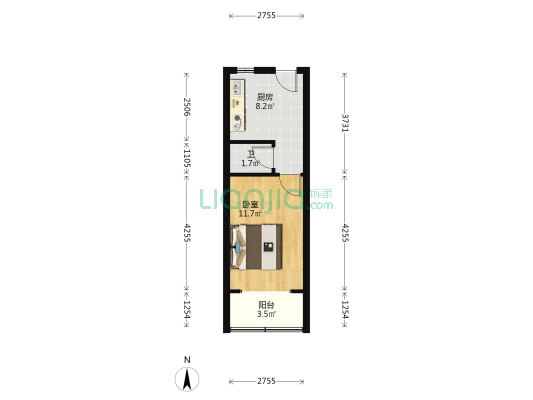 久隆小区（云龙区） 1室0厅1卫 30平方