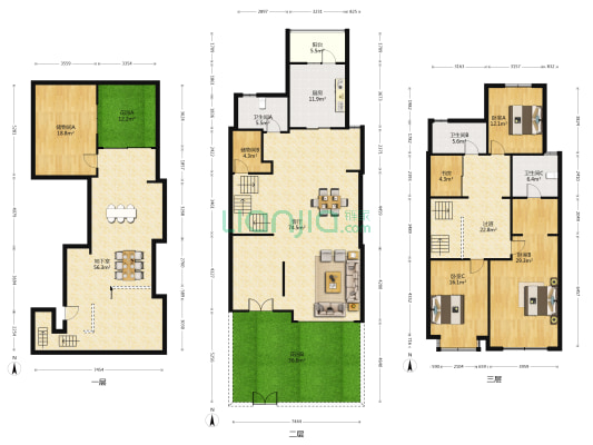 金科王府三期 4室1厅3卫 323平方