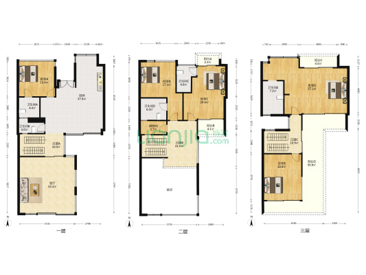 保利香雪山别墅 5室1厅5卫 287平方