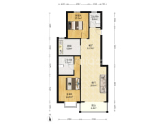 凯旋门南北两居，朝南大客厅，房本满二-涿州鸿盛凯旋门户型图