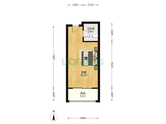 壹号公馆（沙溪镇） 1室0厅1卫 46平方