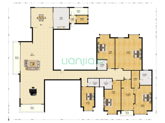 中海银海湾 6室1厅4卫 505平方