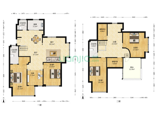 最良新邨B区 5室2厅3卫 200平方