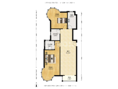 凯旋门南北通透大2居 双卫  证满二 属于双塔-涿州鸿盛凯旋门户型图