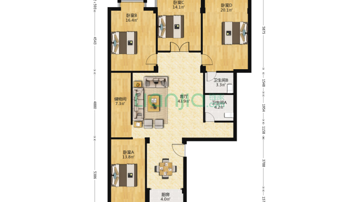 九小花苑二手房实景图
