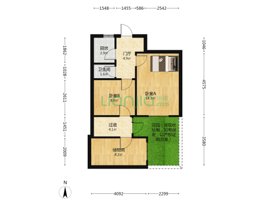 水产供销院小区 2室0厅1卫 45平方