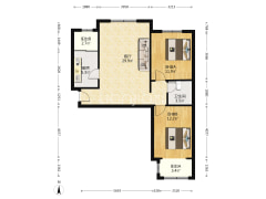 钻石广场小区，精装未住大两居，楼层好出行方便-涿州钻石广场户型图