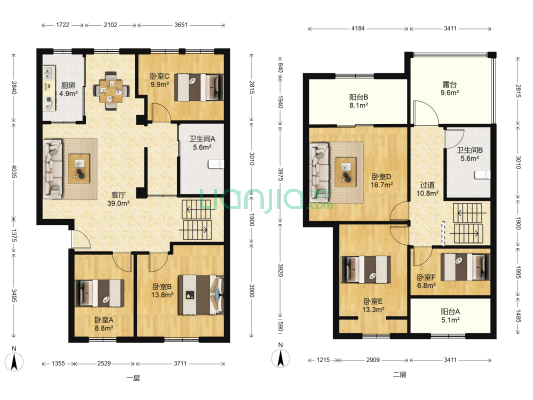 太河盛景 6室1厅2卫 154平方