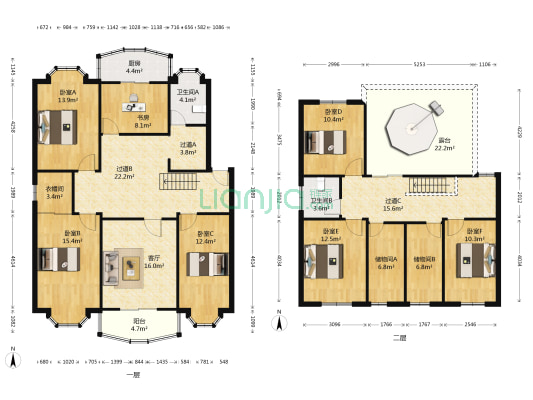 龙兴花园 7室1厅2卫 180平方