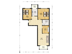 房本满二，税低，有装修。。。。-涿州鸿盛凯旋门户型图