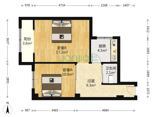 兰州化工机械厂家属院 2室0厅1卫 48平方