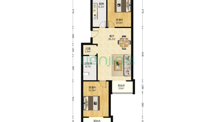 西北街小区二手房实景图