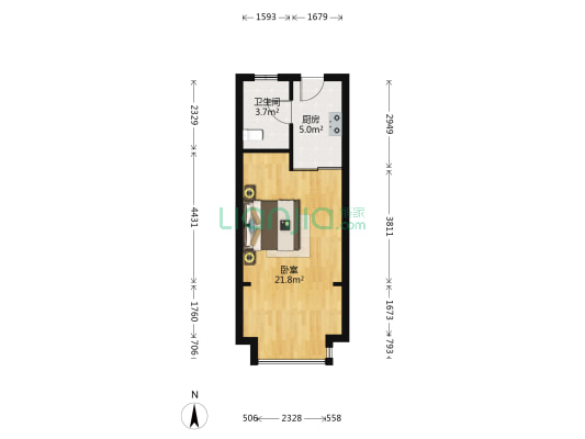 亲亲家园(海宁市) 1室0厅1卫 37平方