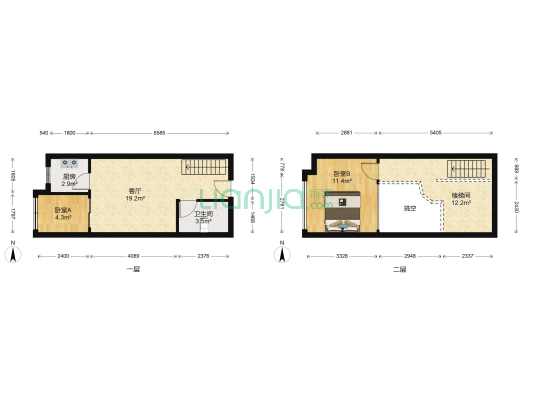 恒大江湾 2室1厅1卫 40平方