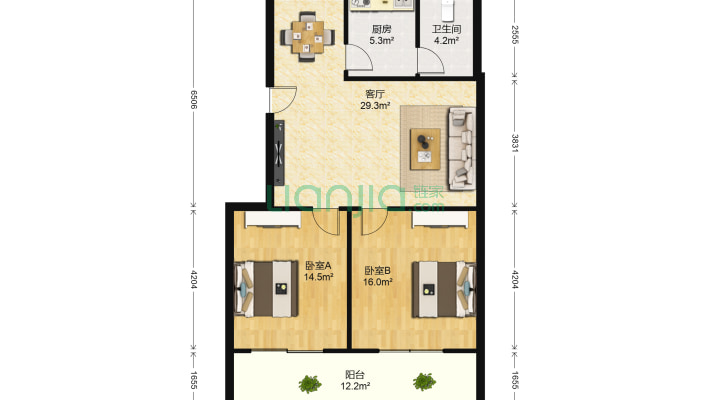 邮建宿舍二手房实景图