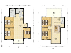 此房跃层复式、楼上楼下南北通透户型好、无遮挡采光好-涿州东方家园户型图