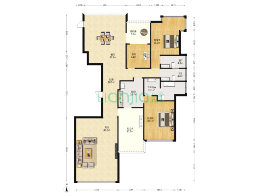 盛东江山赋 3室2厅3卫 221平方