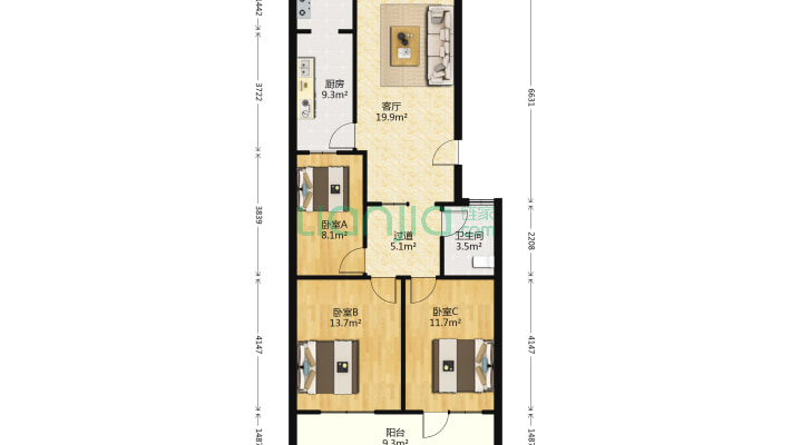 金海大厦农行宿舍二手房实景图