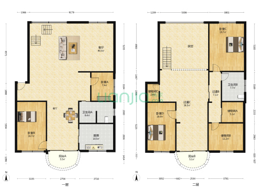 建筑设计院小区 4室1厅2卫 298平方