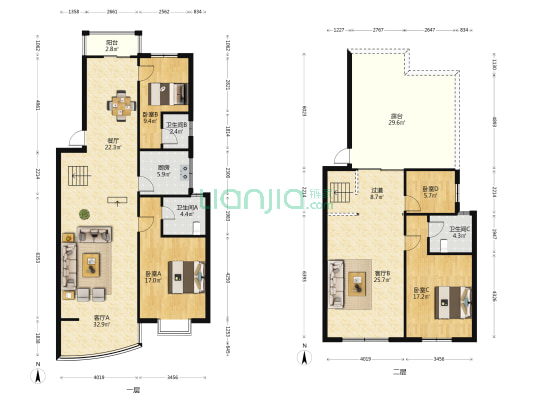 秀水湾 4室3厅3卫 183平方